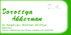 dorottya akkerman business card